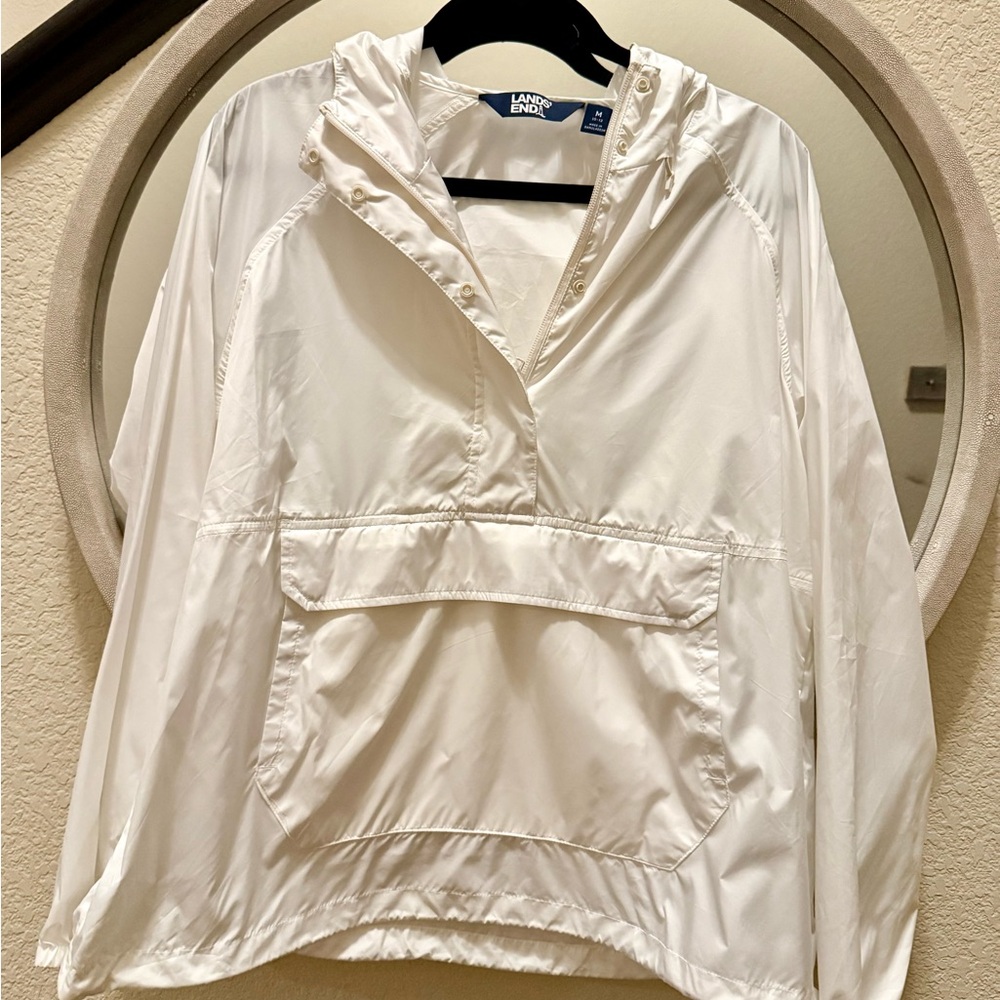 Lands' End Women’s Windbreaker Vintage 90’s: White